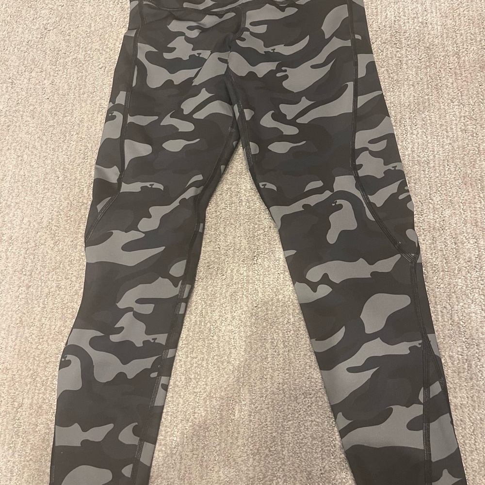 Vineyard Vines Kids Camo Leggings - Black and Gray